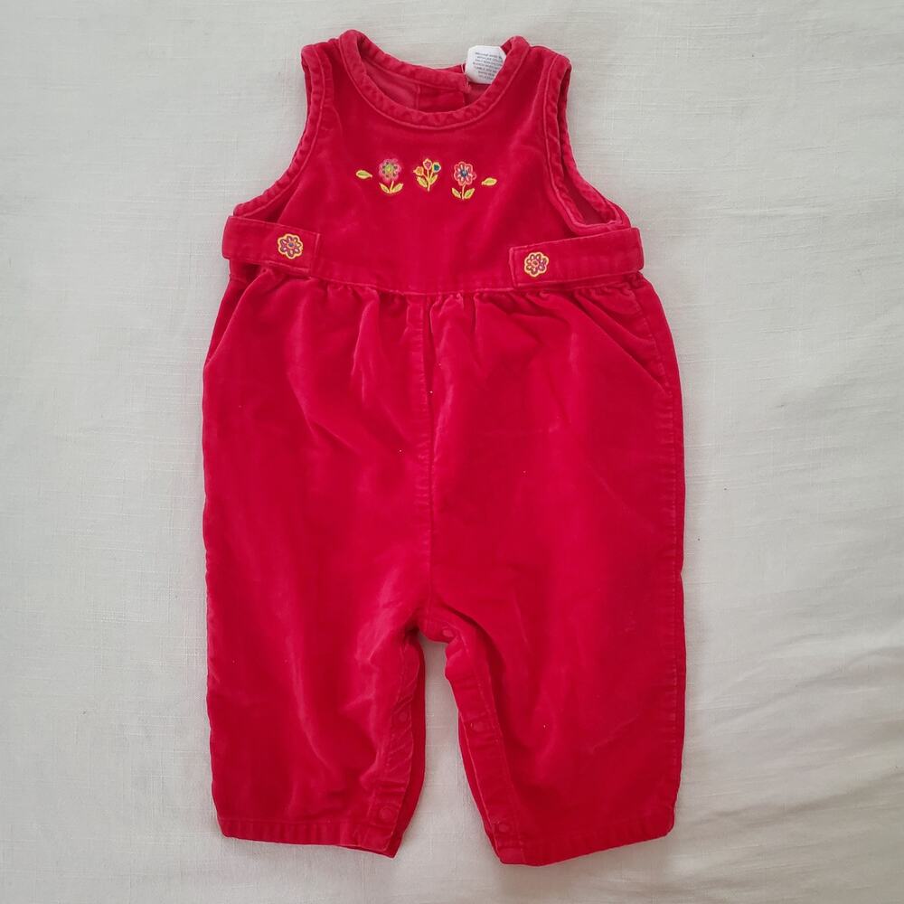Vintage Red Velvety Romper 3-6 months